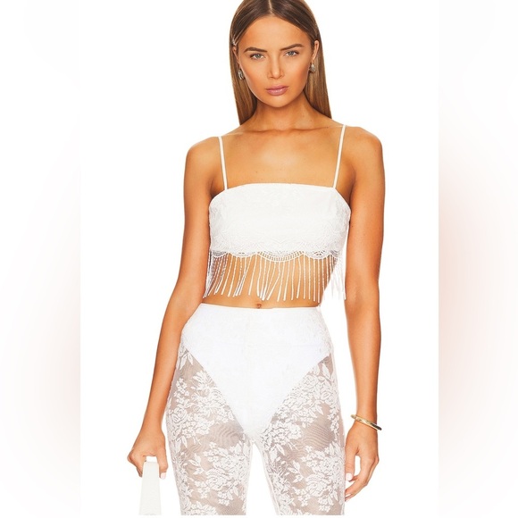 NWT SET - MAJORELLE Honolua crop top & Pant in Ivory - medium ($400) - Picture 2 of 12